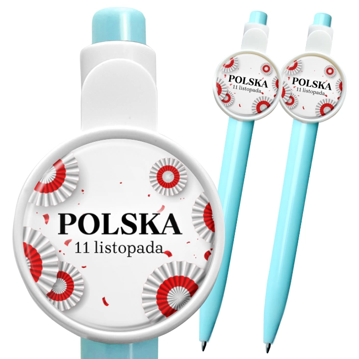 przypinka długopis Polska kokardy narodowe