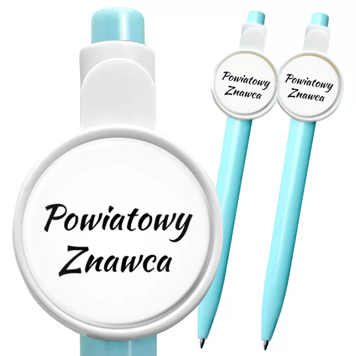 przypinka długopis Powiatowy znawca