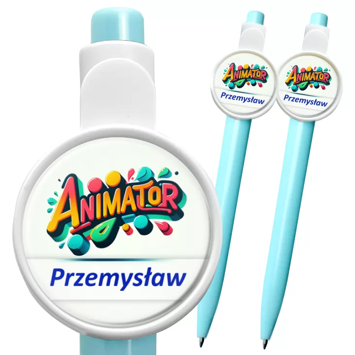 przypinka długopis Animator