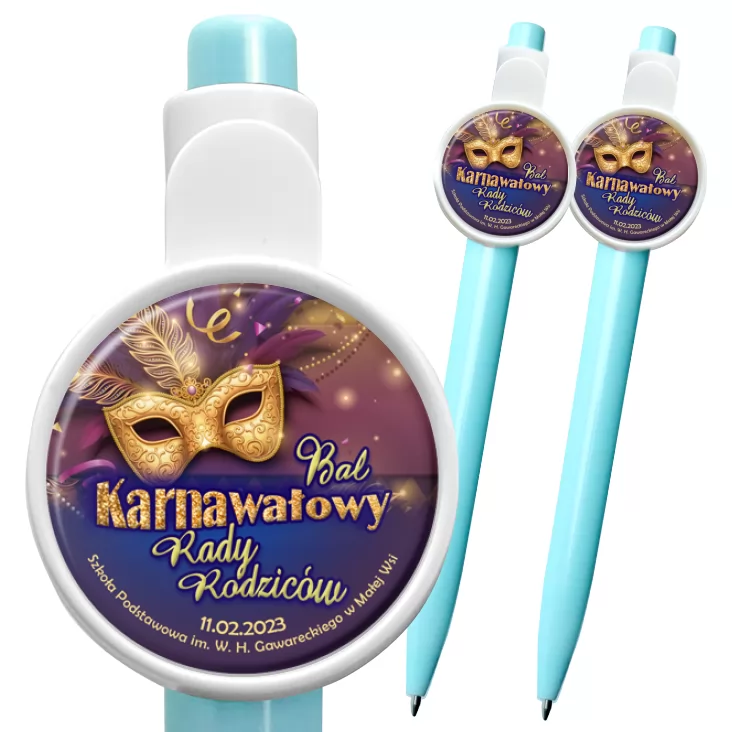 przypinka długopis Bal Karnawałowy SP w Małej Wsi