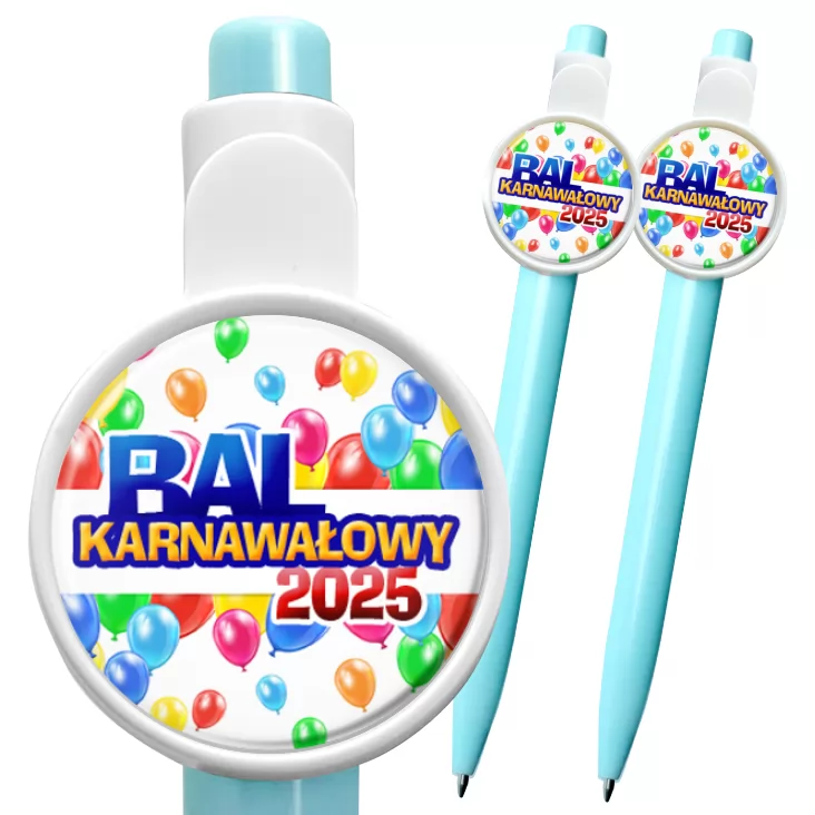 przypinka długopis Bal Karnawałowy w balonach