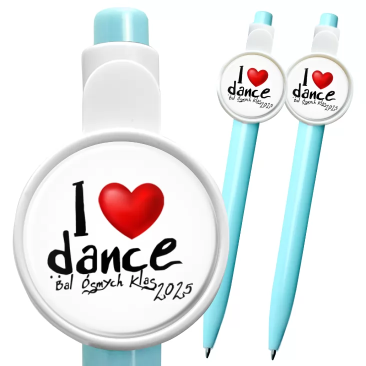 przypinka długopis Bal Ósmych Klas I love dance