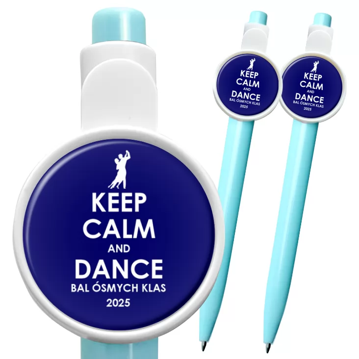 przypinka długopis Bal Ósmych Klas keep calm and dance