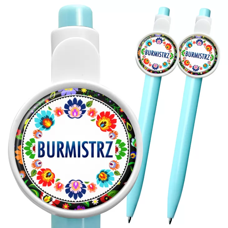 przypinka długopis Burmistrz folk