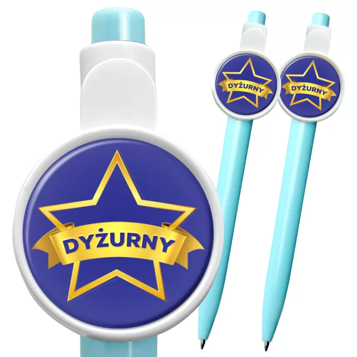 przypinka długopis Dyżurny złota gwiazda