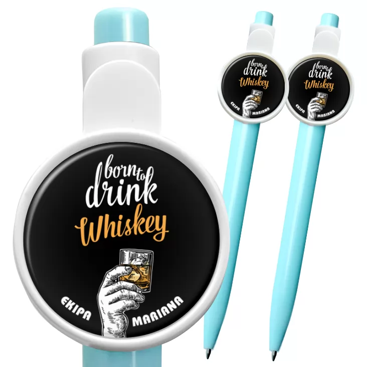 przypinka długopis Ekipa Mariana Born to drink whiskey
