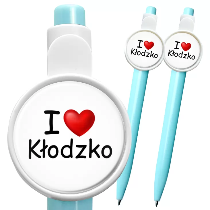 przypinka długopis I love Kłodzko