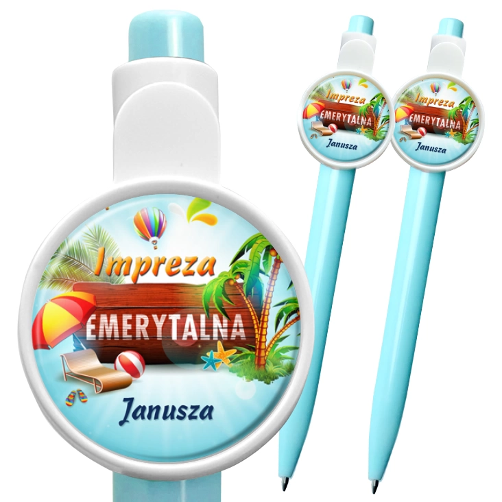 przypinka długopis Impreza emerytalna