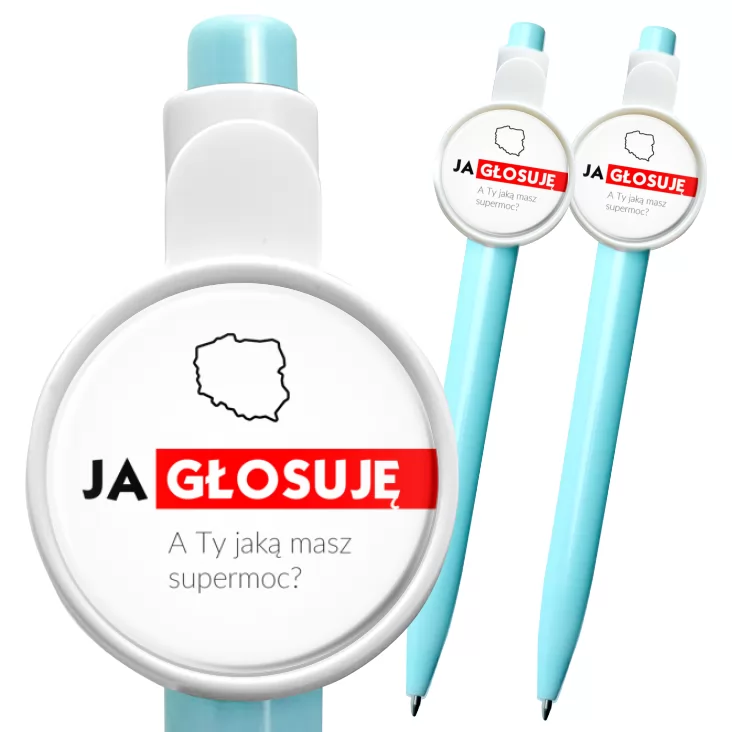 przypinka długopis Ja głosuję