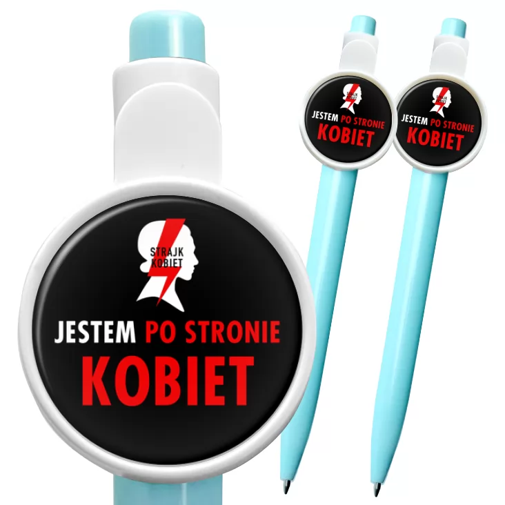 przypinka długopis Jestem po stronie kobiet