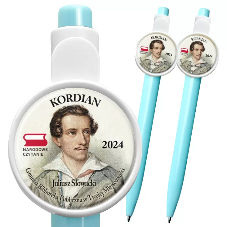 przypinka długopis Kordian portret Słowackiego