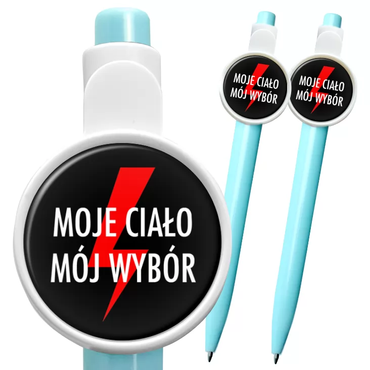 przypinka długopis Moje ciało mój wybór