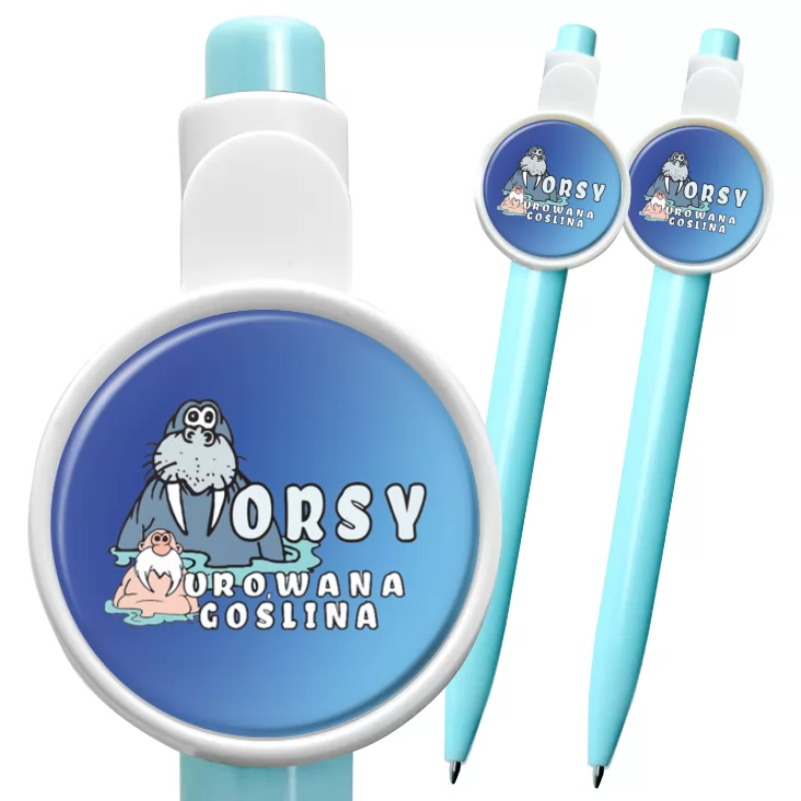 przypinka długopis Morsy Murowana Goślina