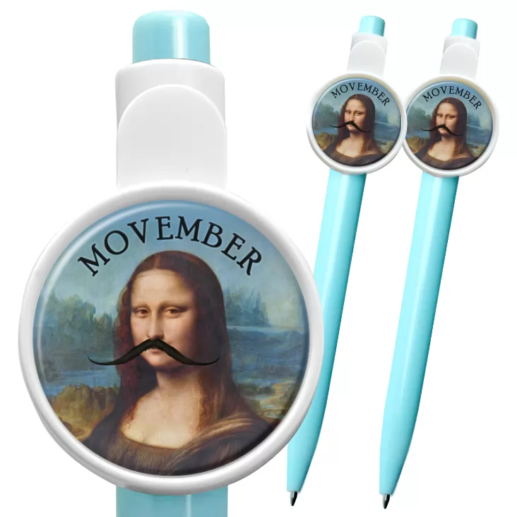 przypinka długopis Movember Mona Lisa