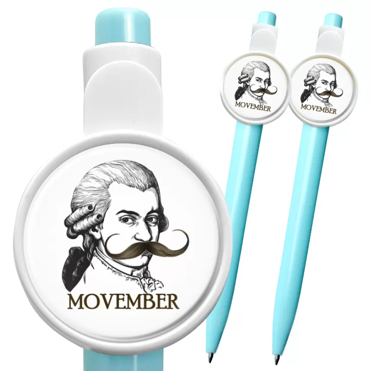 przypinka długopis Movember Mozart