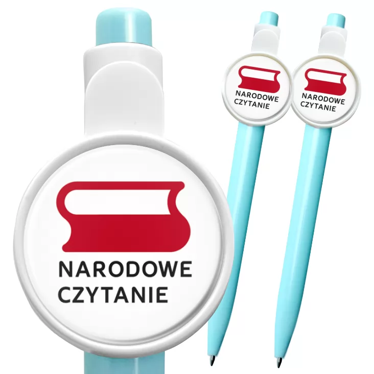 przypinka długopis Narodowe Czytanie logo
