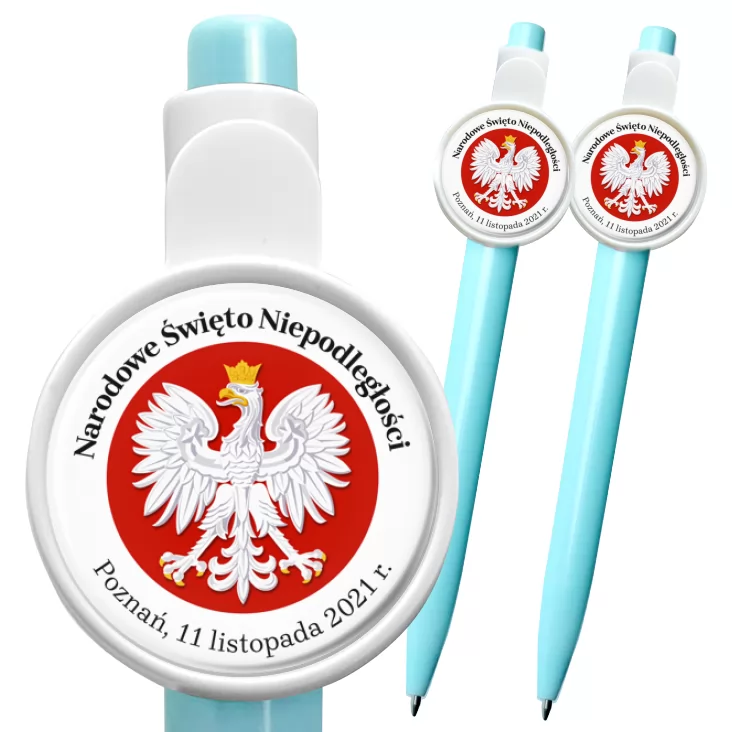 przypinka długopis Narodowe Święto Niepodległości z godłem