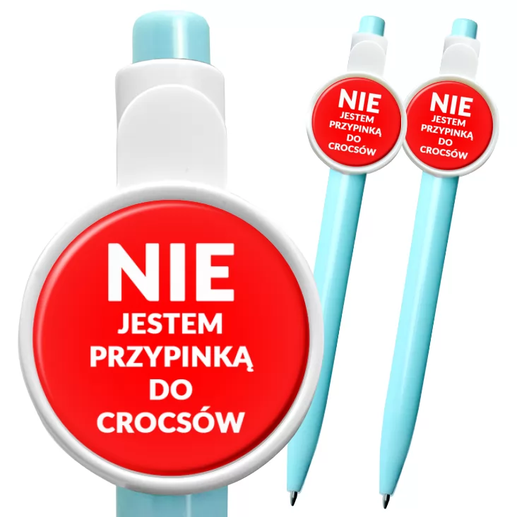 długopis Nie jestem przypinka do crocsów