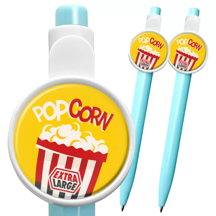 przypinka długopis Popcorn