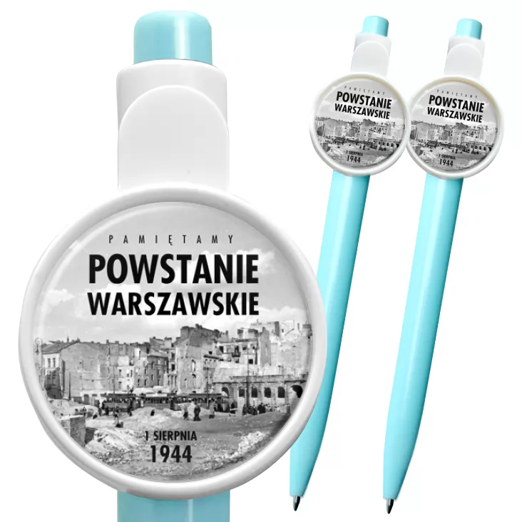przypinka długopis Powstanie Warszawskie stare zdjęcie