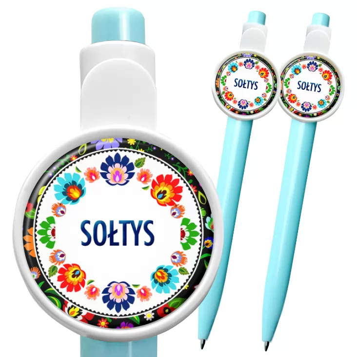 przypinka długopis Sołtys folk