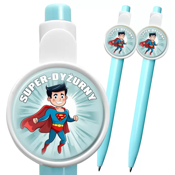 przypinka długopis Super dyżurny latający Superman