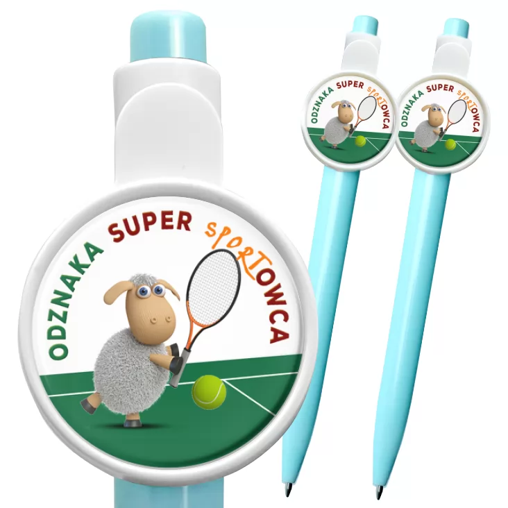 przypinka długopis Odznaka Super Sportowca tenis