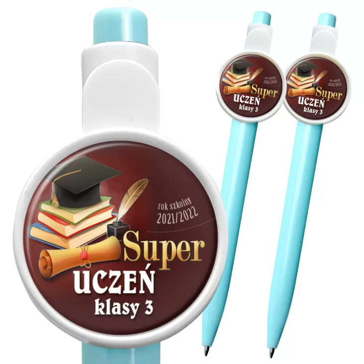 przypinka długopis Super uczeń klasy 3