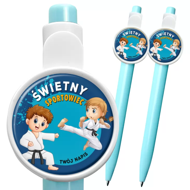 przypinka długopis Taekwondo, Karate Świetny sportowiec