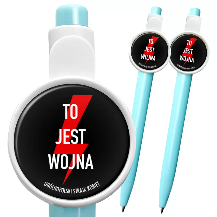 przypinka długopis To jest wojna piorun