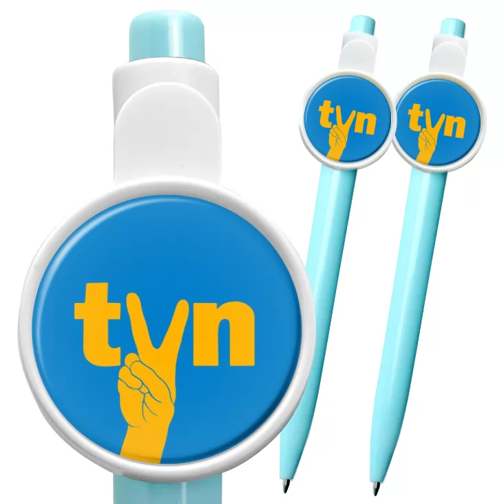 przypinka długopis TVN lex