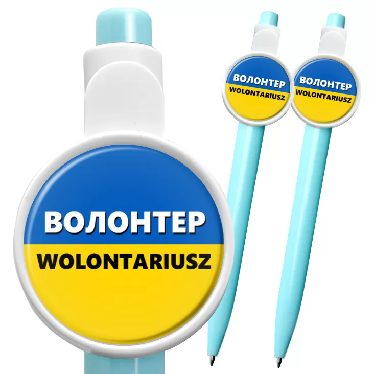 przypinka długopis Wolontariusz Ukraina