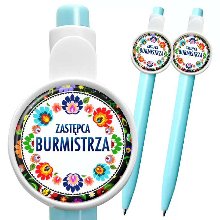przypinka długopis Zastępca burmistrza folk