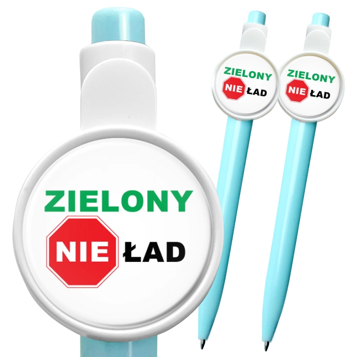 przypinka długopis Zielony NIEład