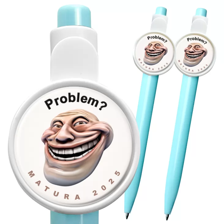 przypinka długopis Matura trollface