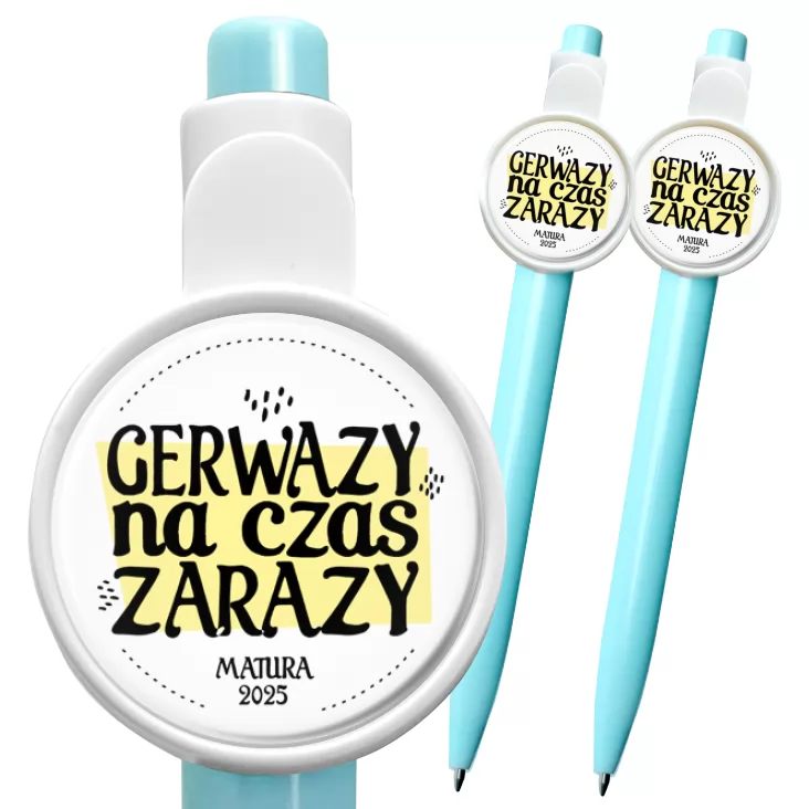 przypinka długopis Gerwazy na czas zarazy