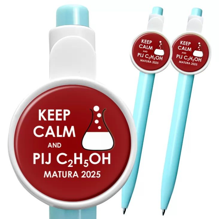 przypinka długopis Matura Keep Calm and Drink C2H5O2