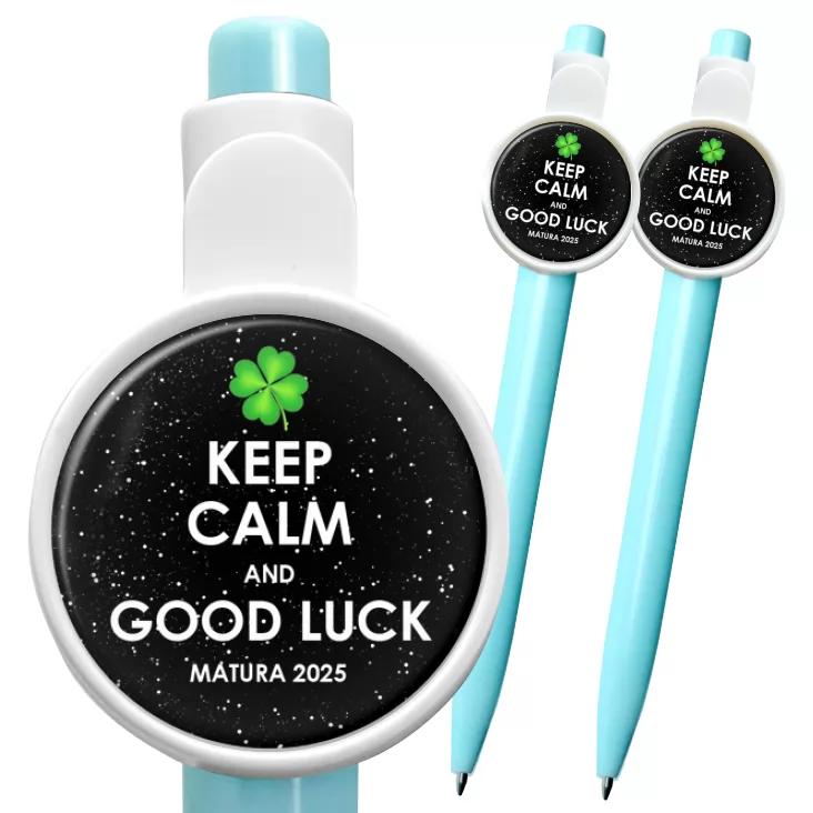 przypinka długopis Matura Keep Calm and Good Luck