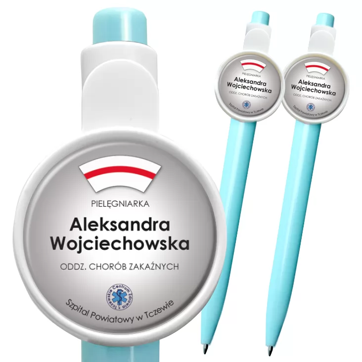 przypinka długopis Szpital Powiatowy w Tczewie - pielęgniarka położna