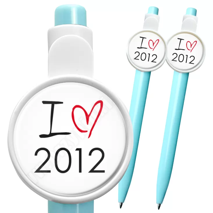 przypinka długopis I love 2012