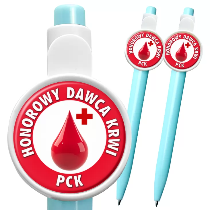 przypinka długopis Honorowy Dawca Krwi