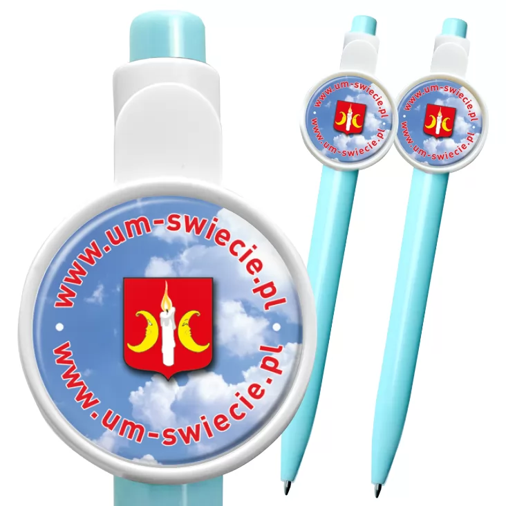 przypinka długopis www.um-swiecie.pl