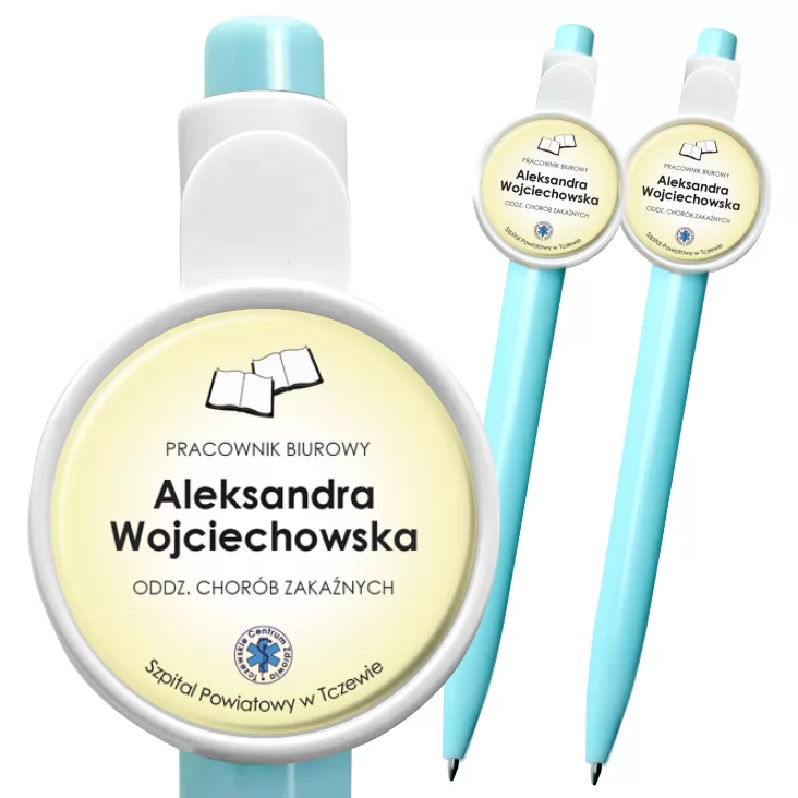 przypinka długopis Szpital Powiatowy w Tczewie - pracownik biurowy
