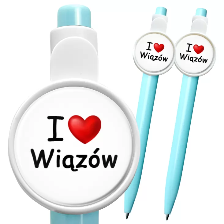 przypinka długopis I love Wiązów