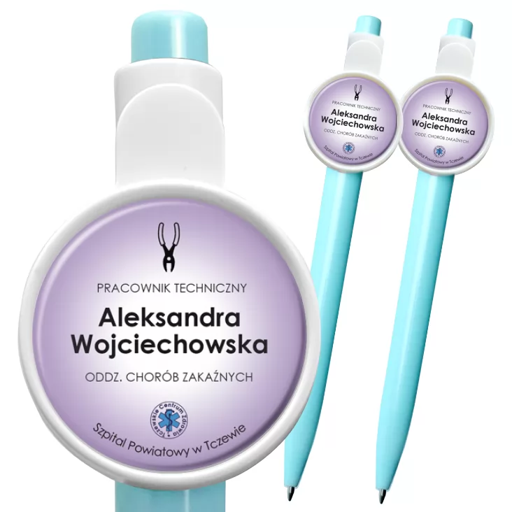 przypinka długopis Szpital Powiatowy w Tczewie - pracownik teczniczny