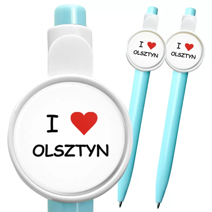 przypinka długopis I love Olsztyn