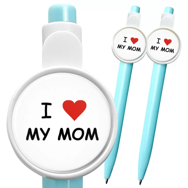przypinka długopis I love my mom