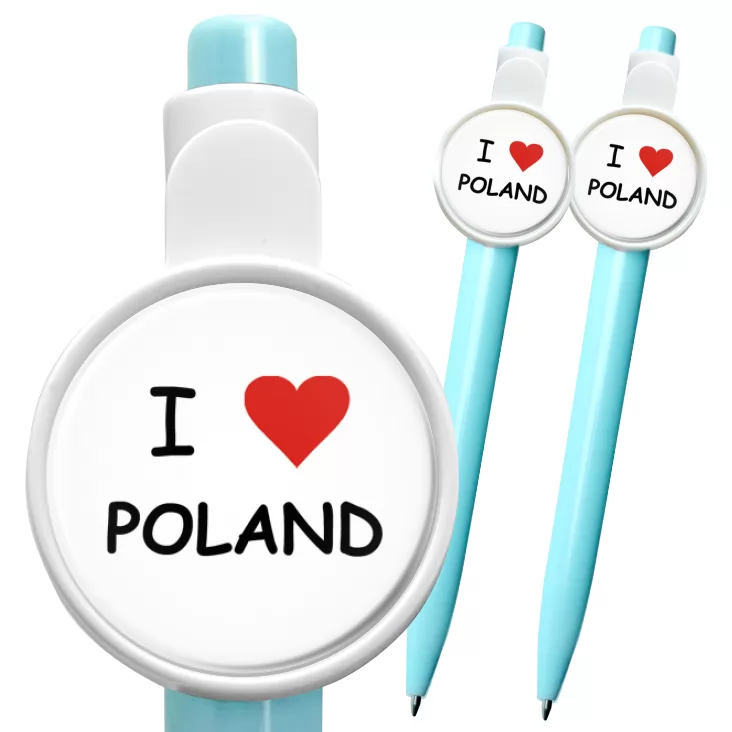 przypinka długopis I love Poland