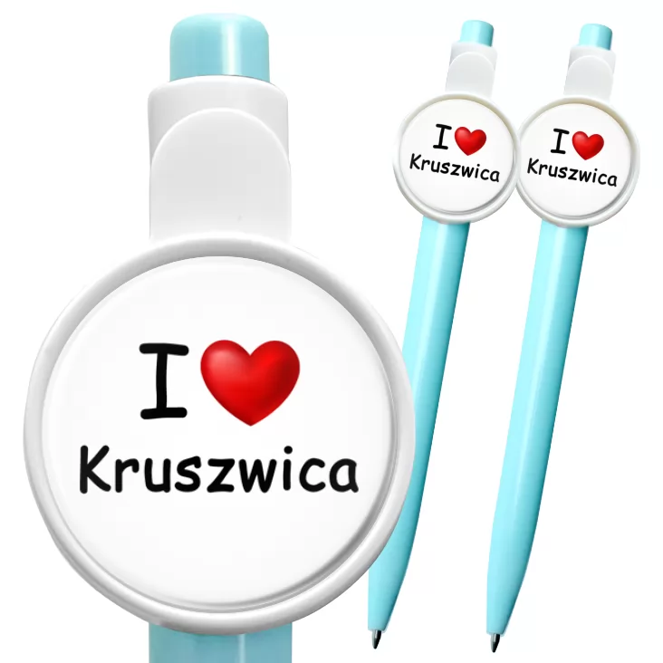 przypinka długopis I love Kruszwica