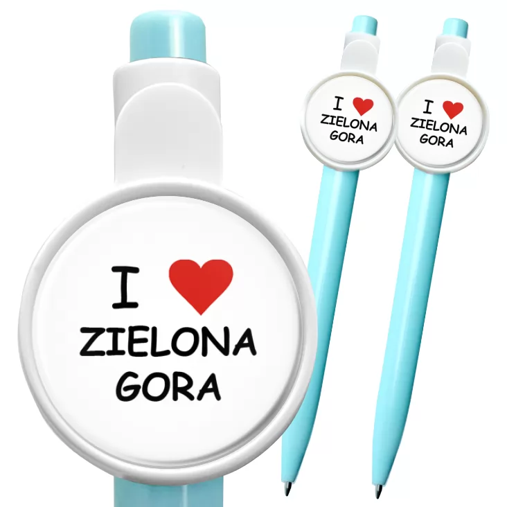 przypinka długopis I love Zielona Góra